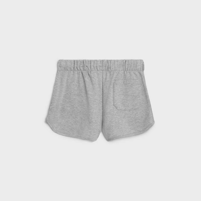 Short Celine Triomphe Mini In Coton And Cashmere Grise | CL-592756