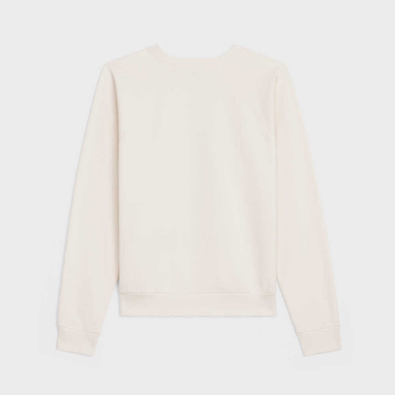 Sweats Celine Paris Anchor In Cashmere Fleece Blanche | CL-592801