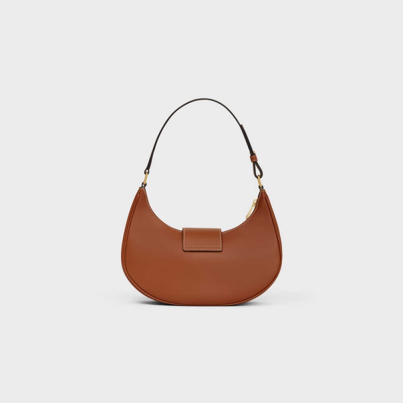 Triomphe Celine Ava Soft Bag In Smooth Calfskin Marron | CL-593172