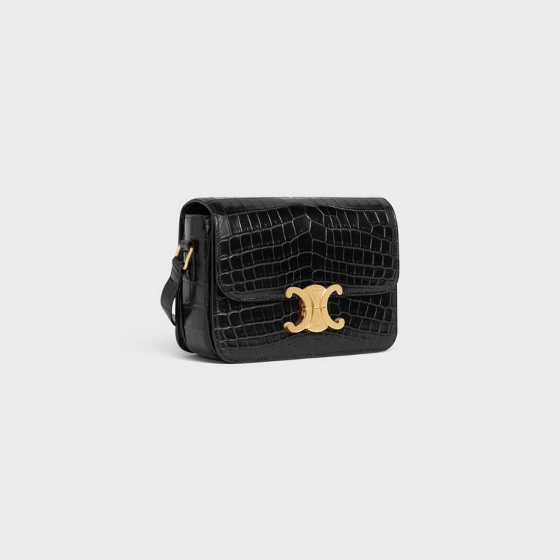 Triomphe Celine Teen Bag In Niloticus Crocodile Noir | CL-593208