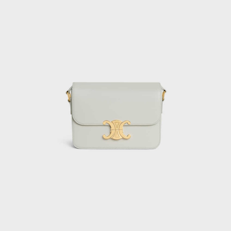 Triomphe Celine Teen Bag In Shiny Calfskin Beige Clair | CL-593205