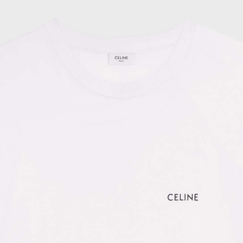 T-shirt Celine Loose In Coton Jersey Blanche | CL-592132