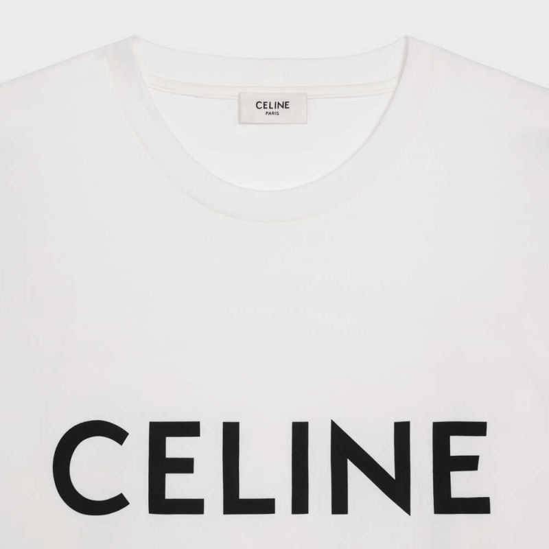 T-shirt Celine Loose In Coton Jersey Blanche | CL-592795