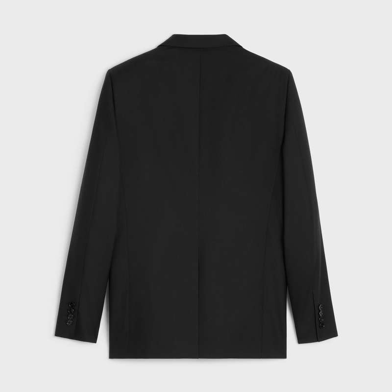 Vestes Celine Classiche In Laine Gabardine Noir | CL-591989