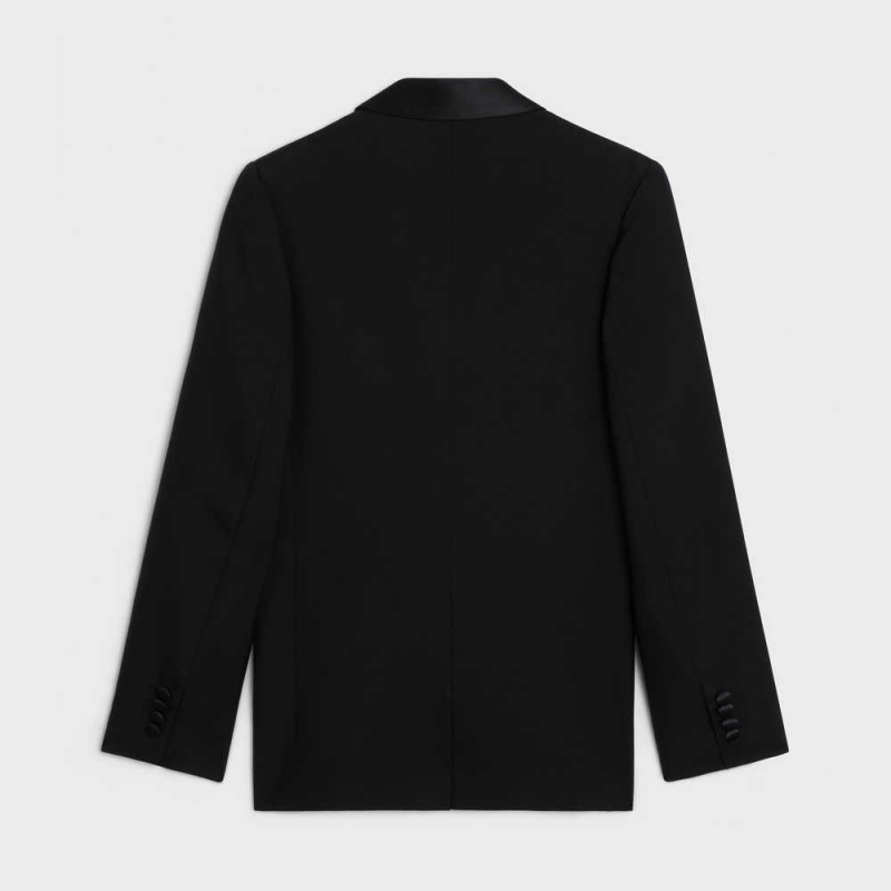 Vestes Celine Classiche Tux In Mohair And Silk Noir | CL-592667