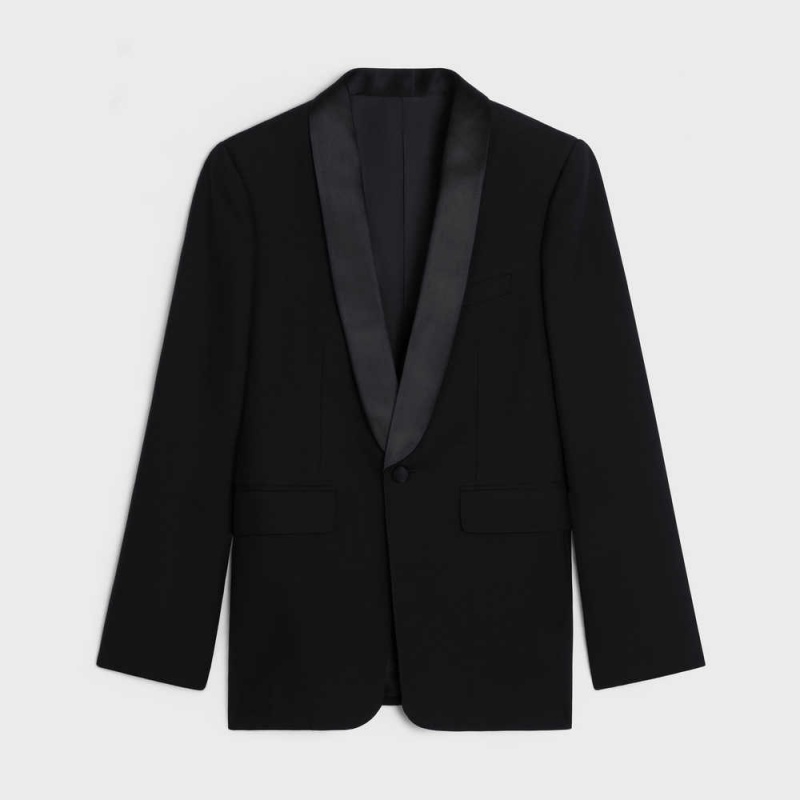 Vestes Celine Classiche Tux In Mohair And Silk Noir | CL-592667