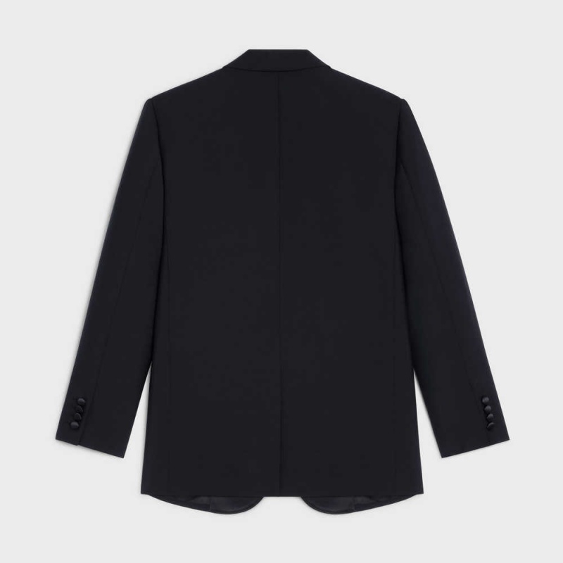 Vestes Celine Jude Tux In Laine And Mohair Noir | CL-592669